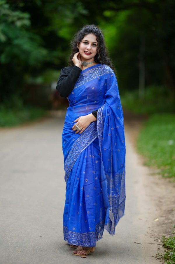 Screen Print Saree