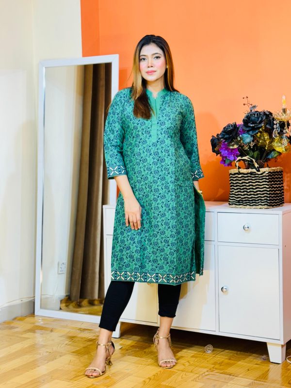 Screen Print One piece Kurti - Image 2