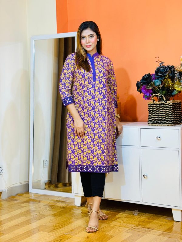 Screen Print One piece Kurti - Image 2