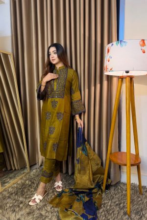 Embroidery Three Piece