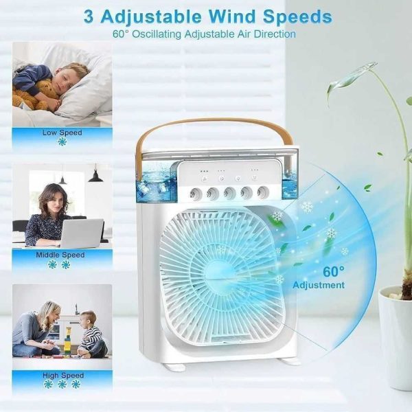 Portable USB Air Cooler Fan with Dream Light and Humidifier 10W - Image 7