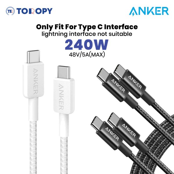 Anker 322 Type C to Type C  Nylon Braided Cable (A81F5H21)