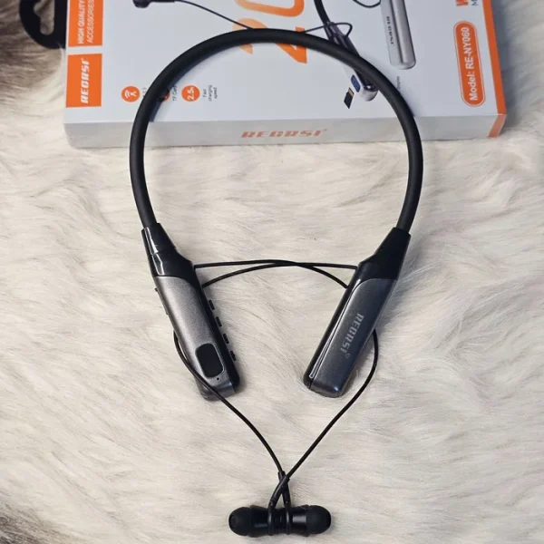 Regrsi RE-NY060 Wireless Neckband with 200H Approx Battery Life– Magnetic Earbuds, Deep Bass - Image 2