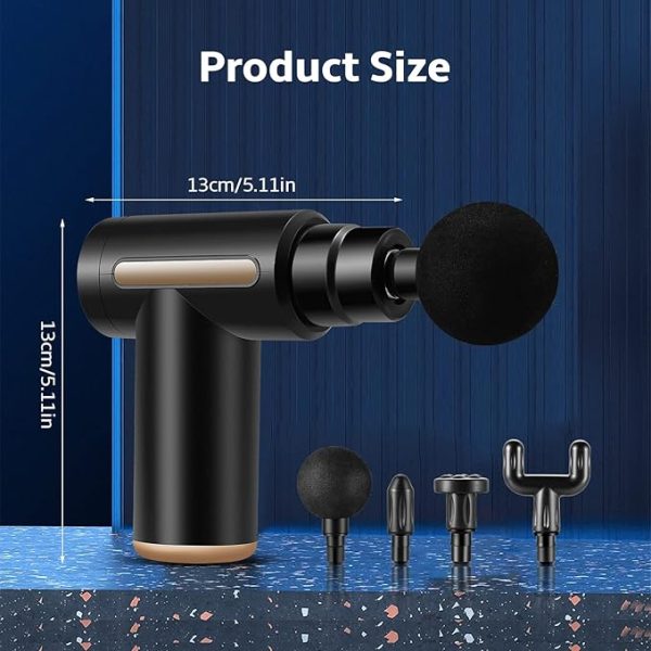 Mini Electric Massage Gun Portable Deep Tissue Massage Gun - Pain Relief USB Rechargeable Body Massager Message Gun - Image 4