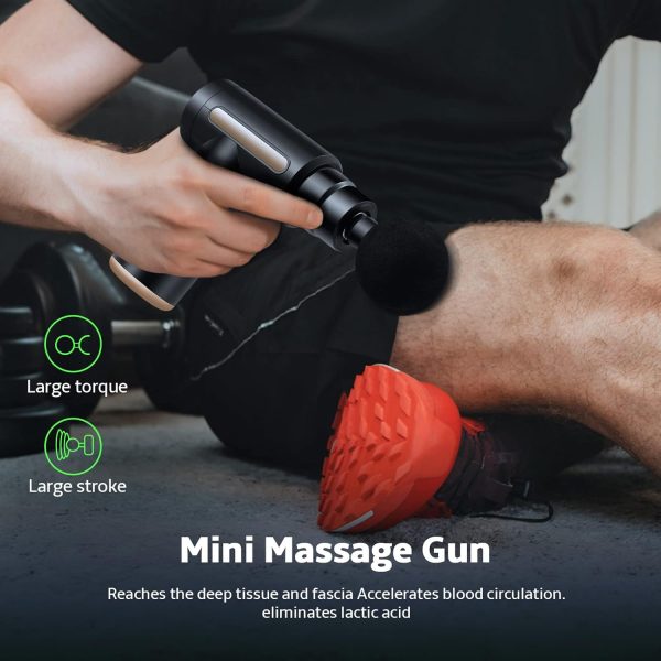 Mini Electric Massage Gun Portable Deep Tissue Massage Gun - Pain Relief USB Rechargeable Body Massager Message Gun - Image 2