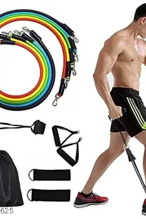 Premium Quality Resistance Bands Set for Exercise, Stretching, and Workout Toning Tube Kit with Foam Handles, Door Anchor, Ankle Strap, and Carrying Bag for Men, Women