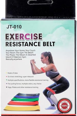 5pcs Resistance Bands Skin Friendly Resistance Fitness Exercise Loop Bands with 5 Strength Levels Great for Yoga Pilates Training Physio Therapy Stretching Home Gym Women & Men Workout Set