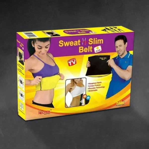 Sweat Slim Belt - Black and Yellow - Slim Belt - Image 3