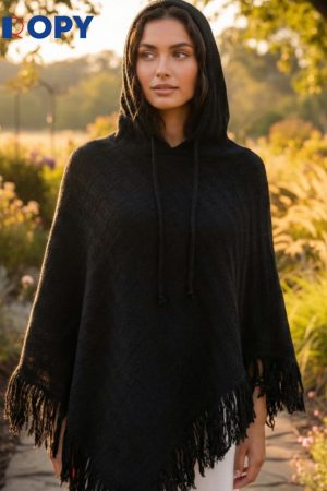 Ladies Winter Poncho – Stylish & Warm Women’s Woolen Poncho