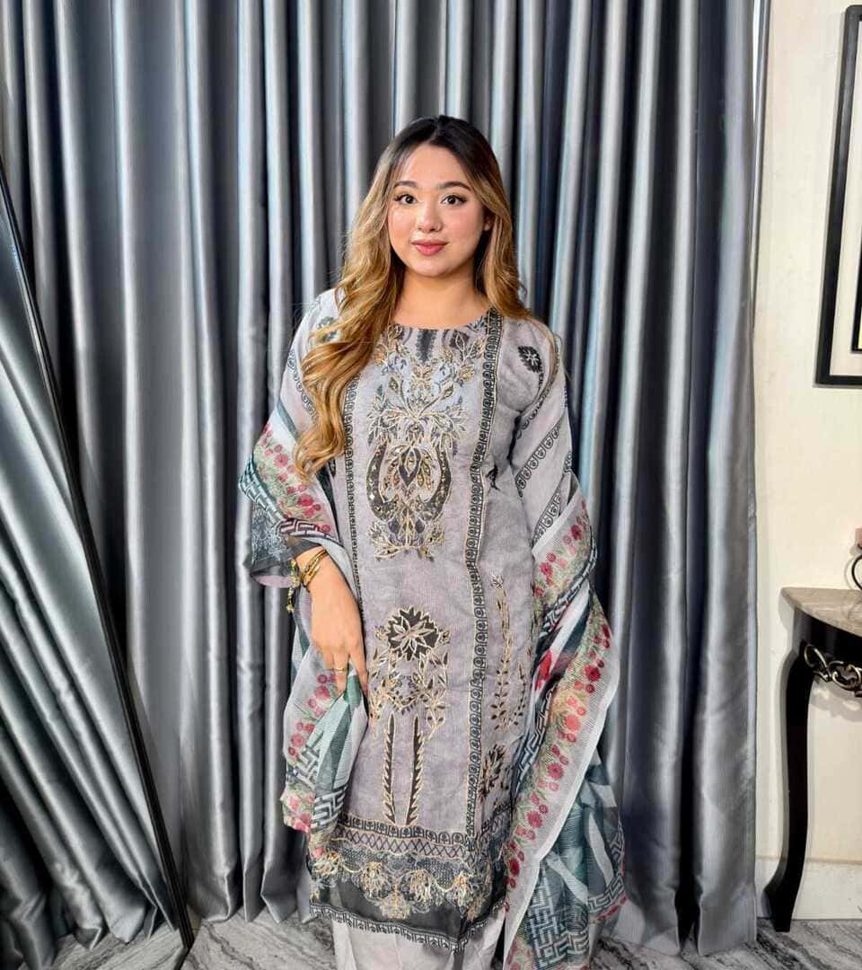 Embroidery Three Piece - 1500906 - Image 2