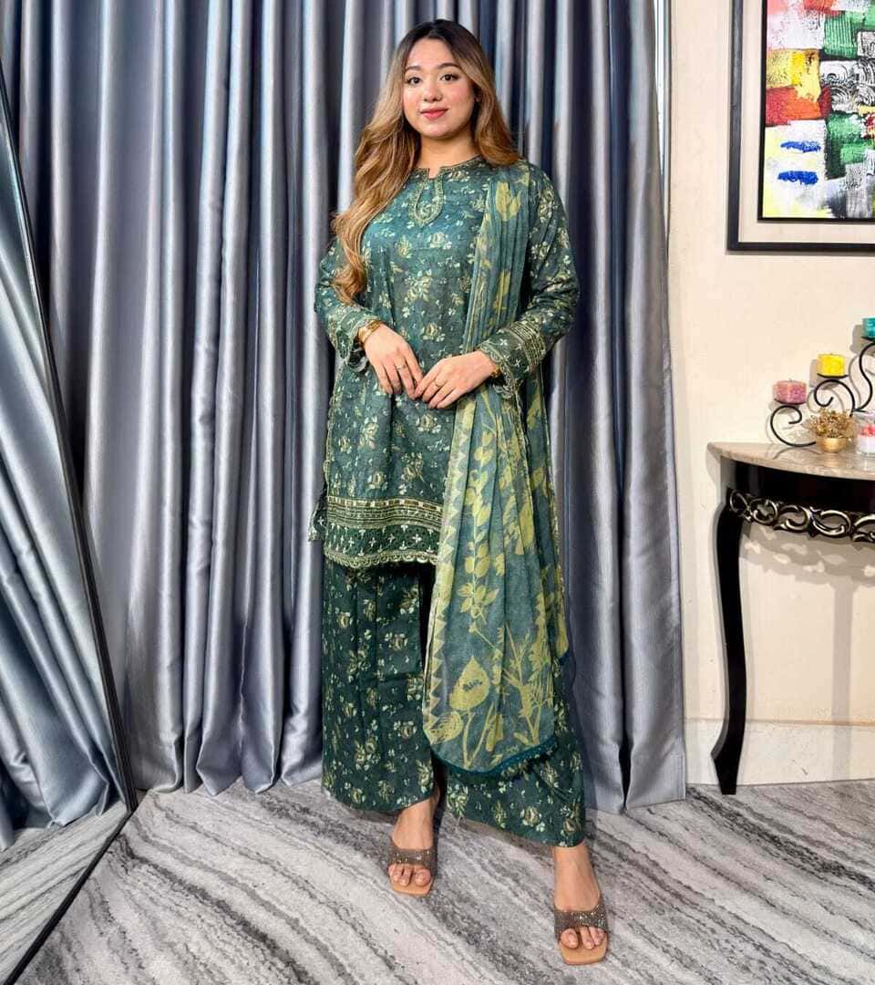 Embroidery Cotton Three Piece - 14501000