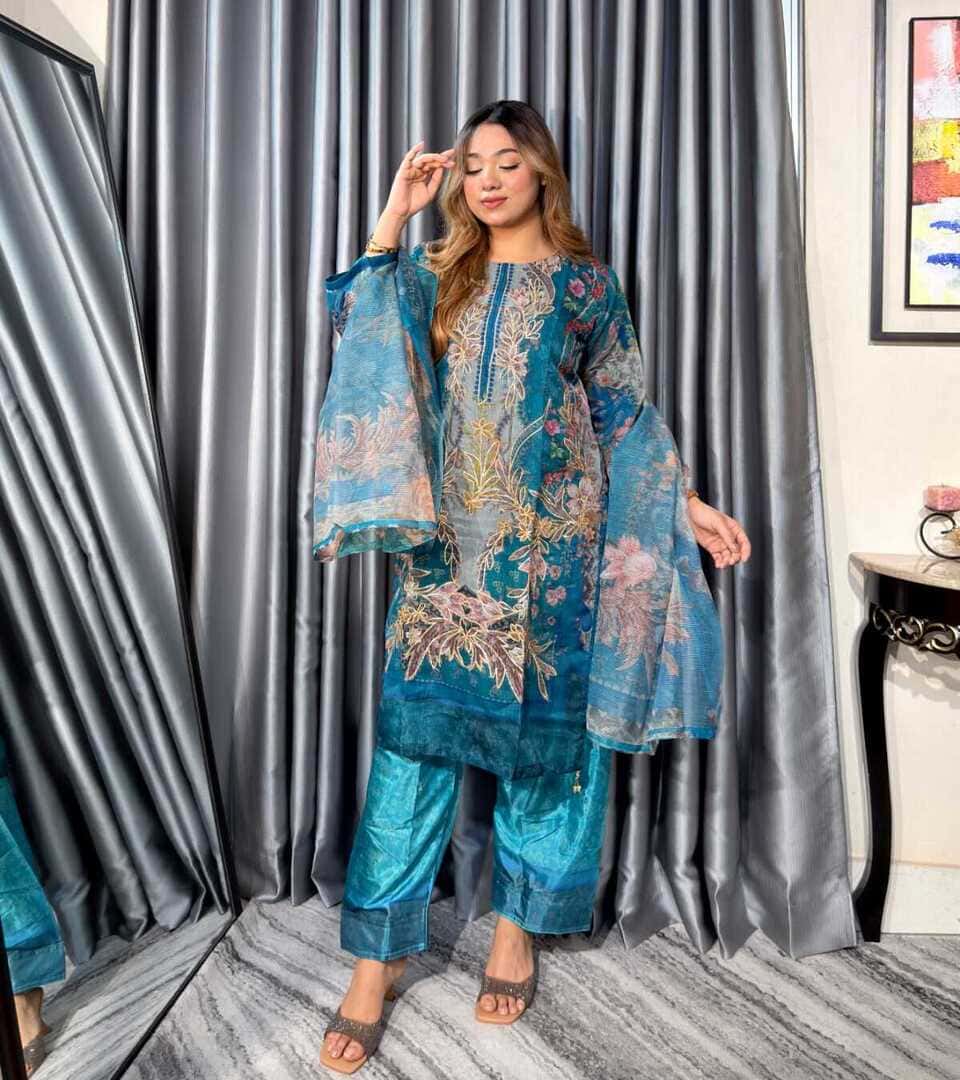 Embroidery Three Piece - 1500905 - Image 2
