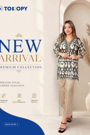 City Sleek Ikat Print Co-ord Set – Tunic & Palazzo Pants