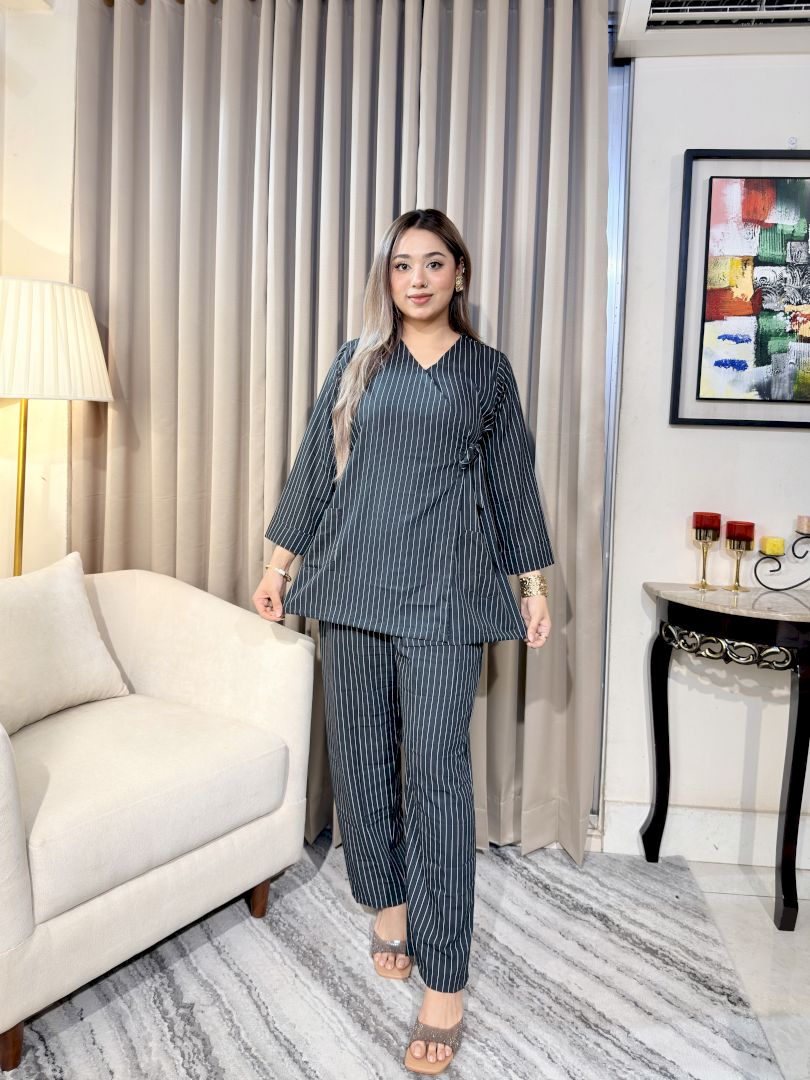 Minima Twin Striped Co-ord Set for Women