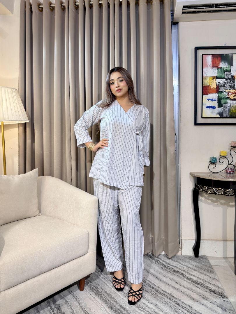 Minima Twin Striped Co-ord Set for Women - Image 5